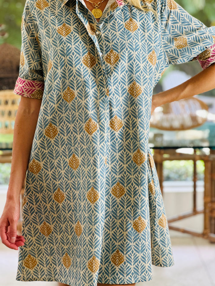 Amelia Dress Colony Blue