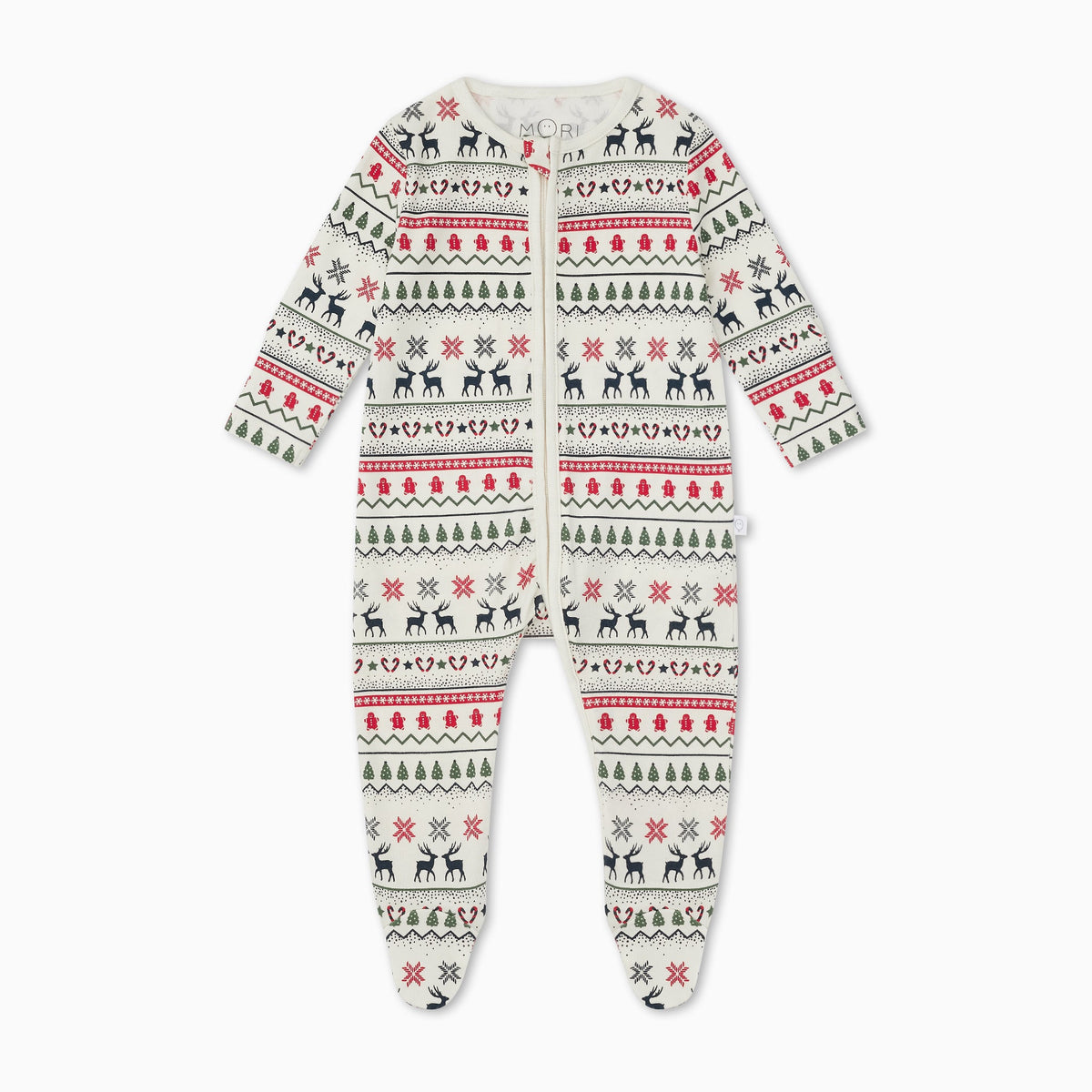 Fair Isle Print Clever Zip Sleepsuit
