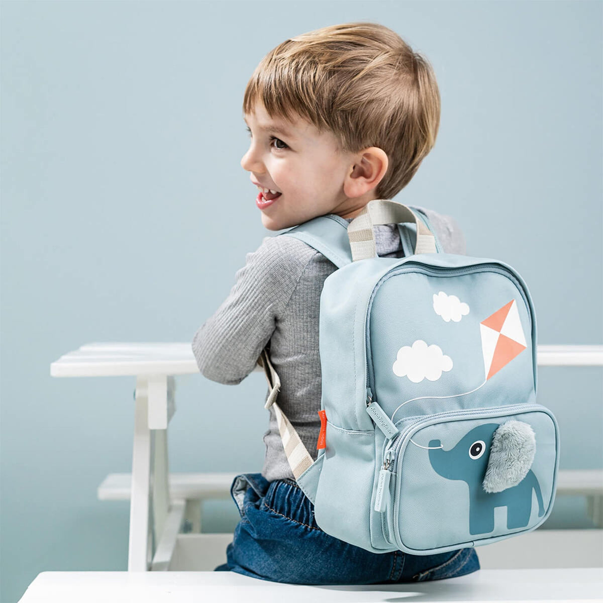 Done By Deer Kids Canvas Backpack Elphee Blue
