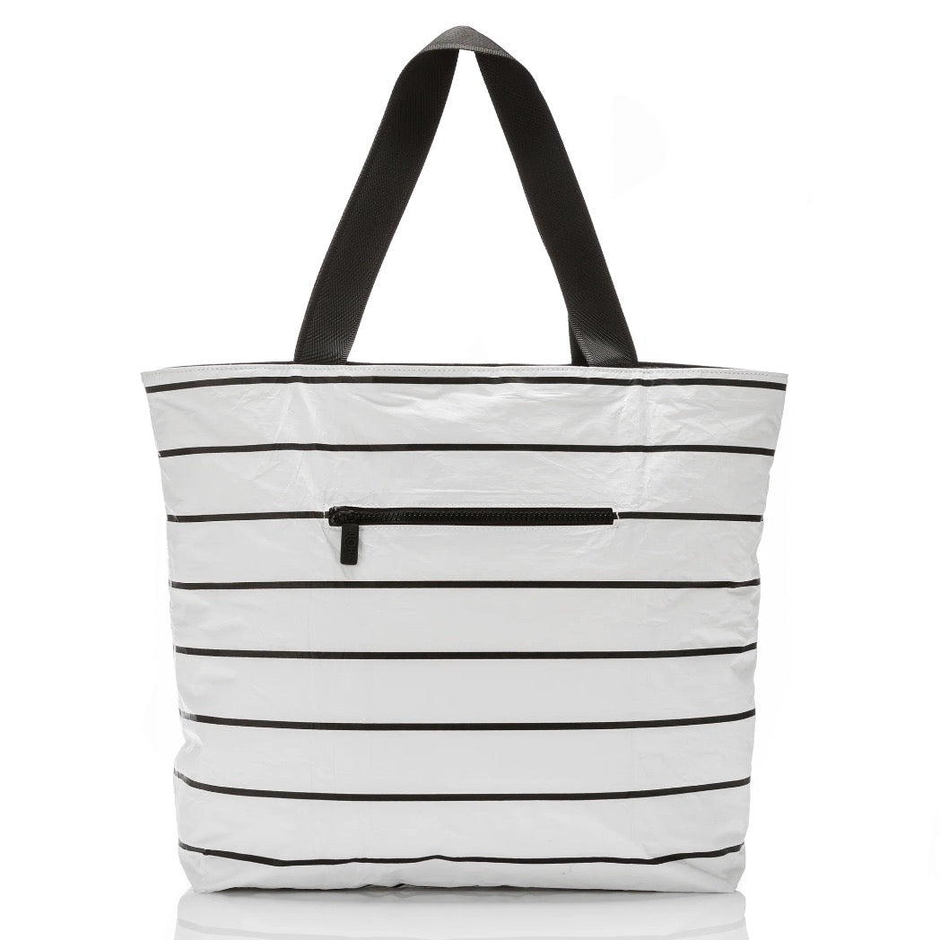 ALOHA COLLECTION - Pinstripe Day Tripper Bag | Black on White