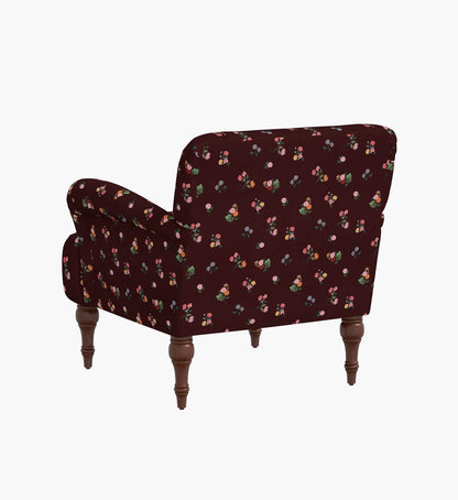 Bristol Armchair - Ditsy Dahlia Burgundy