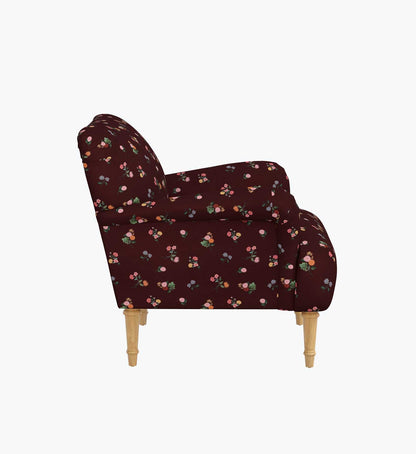 Bristol Armchair - Ditsy Dahlia Burgundy
