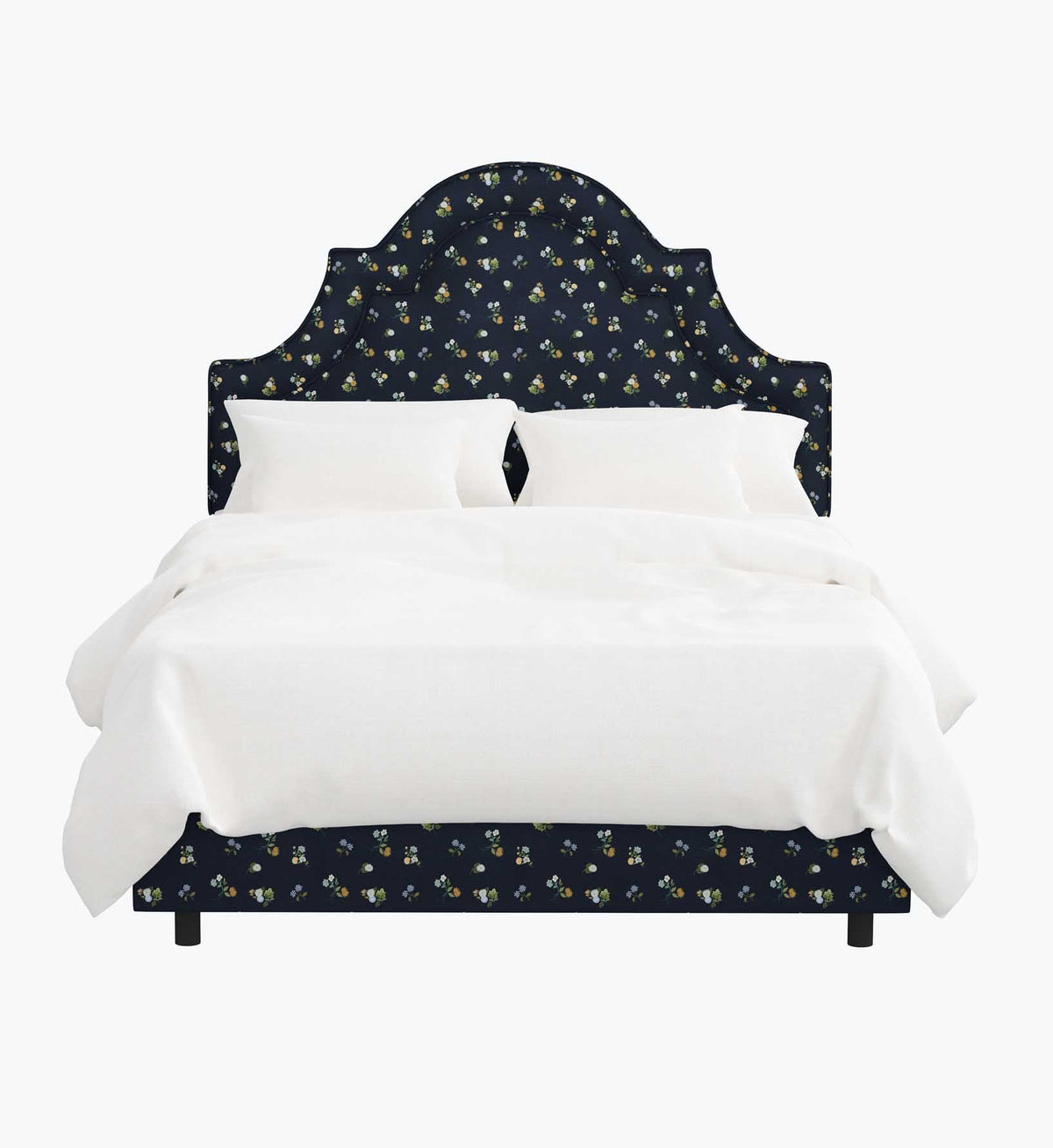 Marion Bed - Ditsy Dahlia Navy
