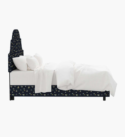 Marion Bed - Ditsy Dahlia Navy