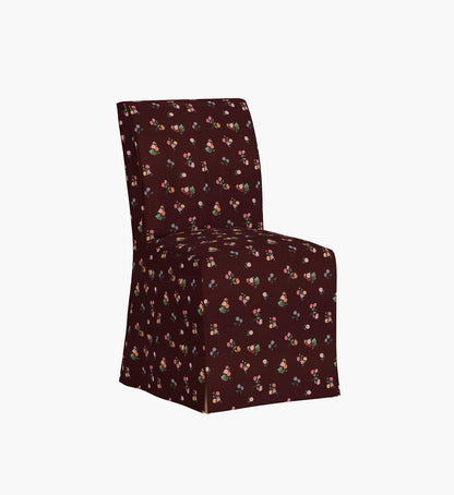 Frances Slipcover - Ditsy Dahlia Burgundy