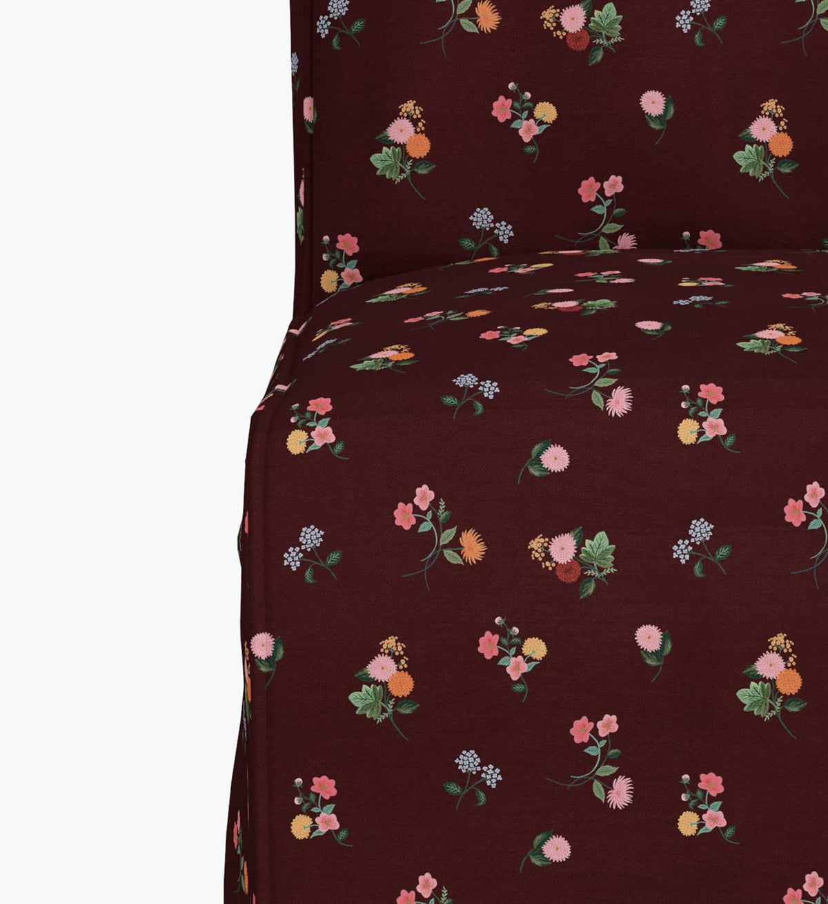 Frances Slipcover - Ditsy Dahlia Burgundy