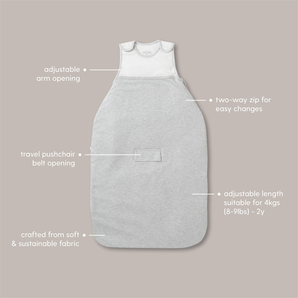 Clever Winter Sleeping Bag 2.5 TOG - Grey