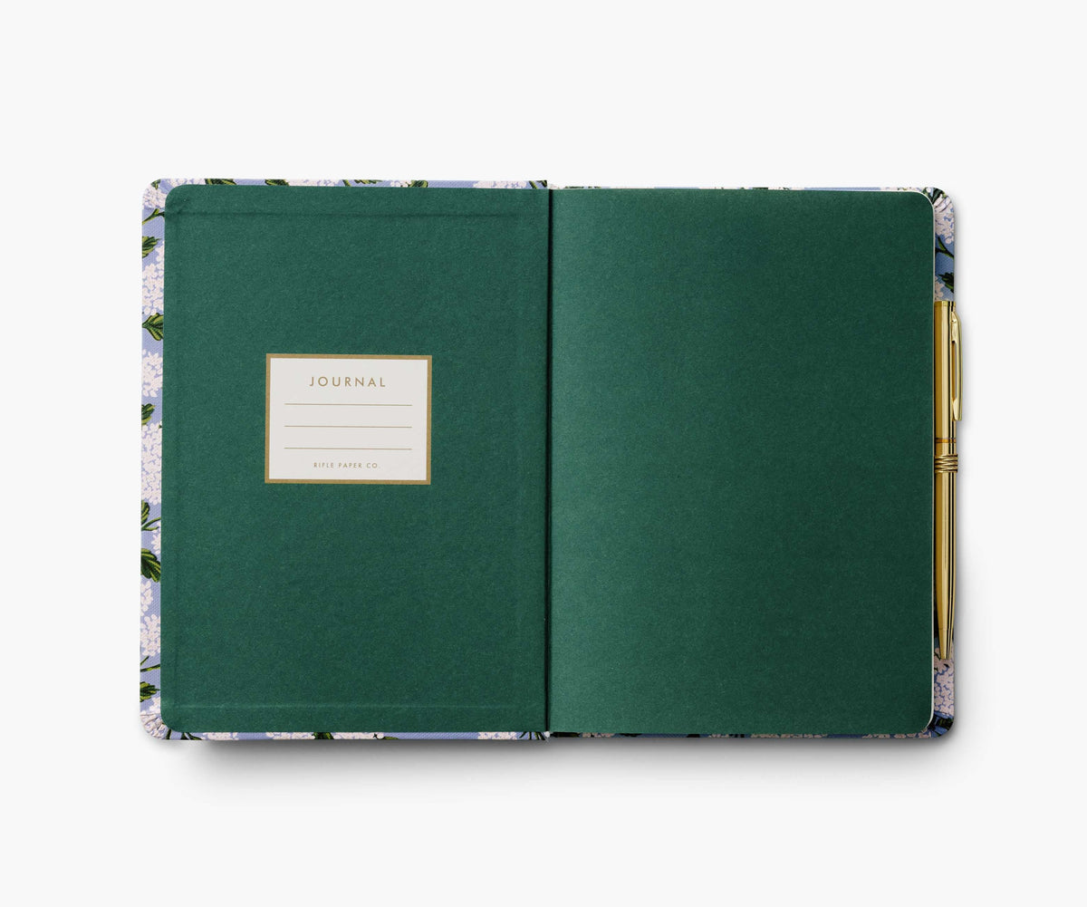 Journal with Pen - Hydrangea