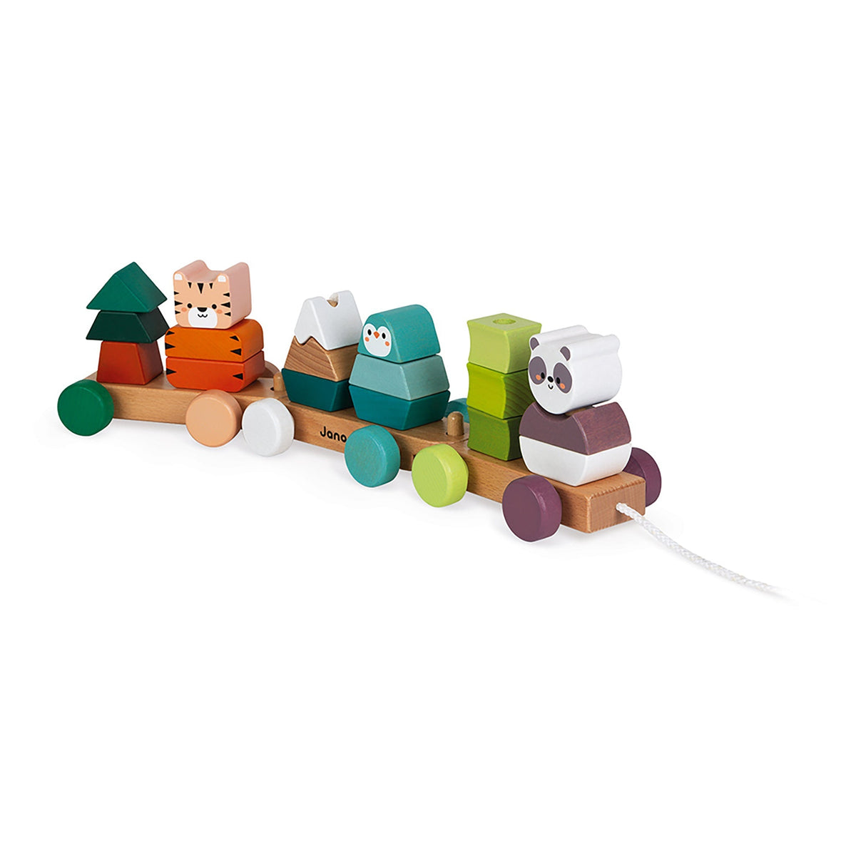 Janod Wooden Pull-Along Animal Train