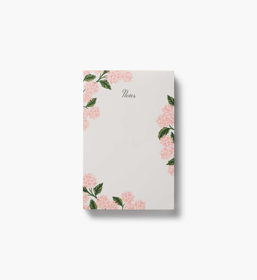 Blank Notepad - Pink Hydrangea