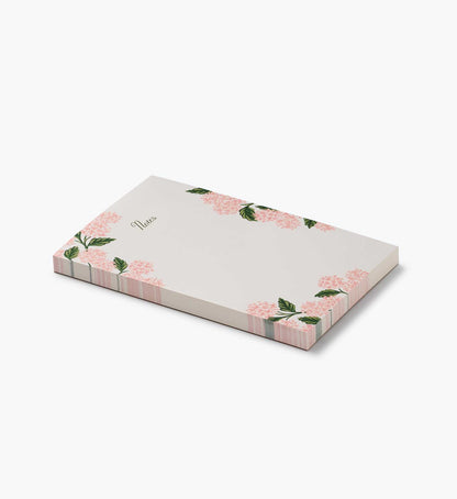Blank Notepad - Pink Hydrangea