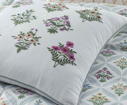 Embroidered Pillow Cover - Estee Garden