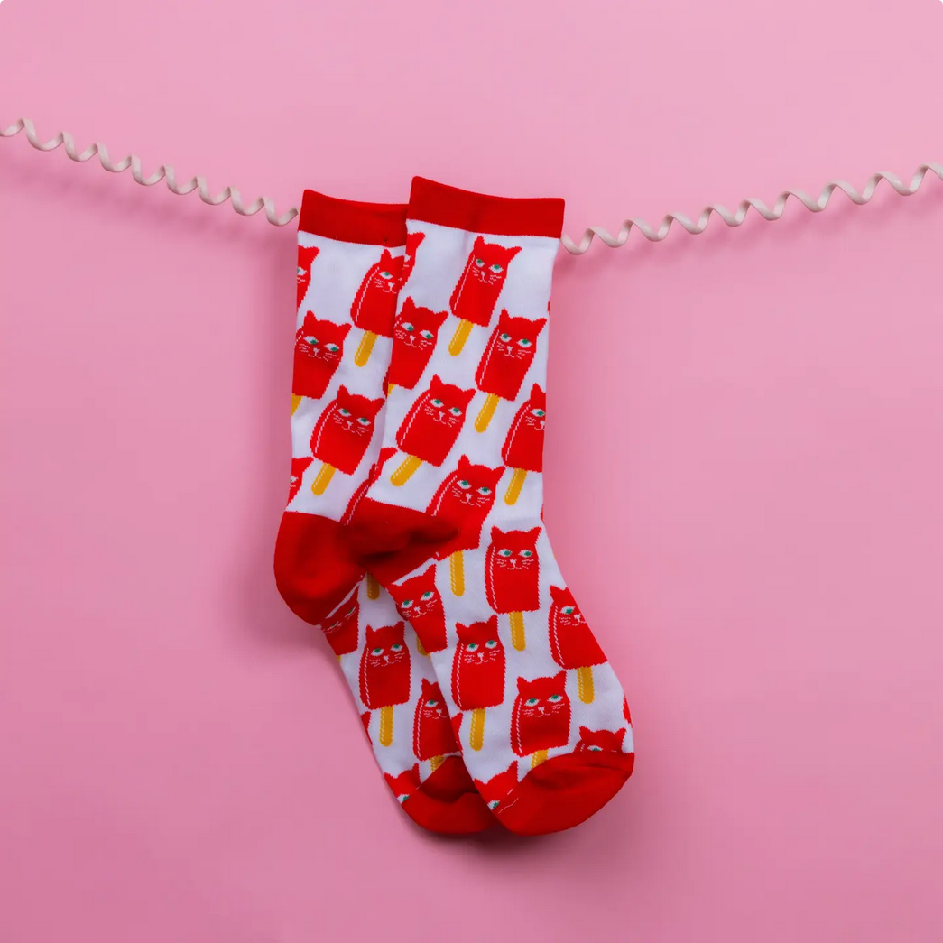 Adult Allover Catsicle Socks