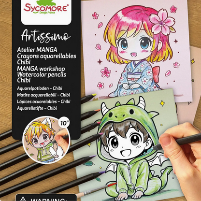 Artissimo -S Manga Workshop Watercolor Pencils Chibi