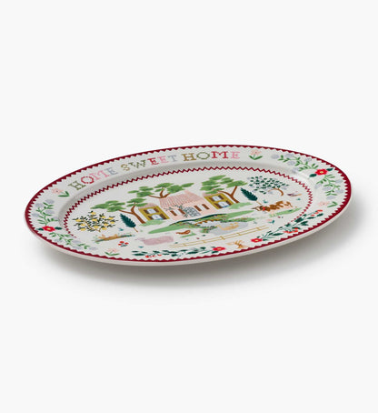 Large Porcelain Serving Platter - Home Sweet Home