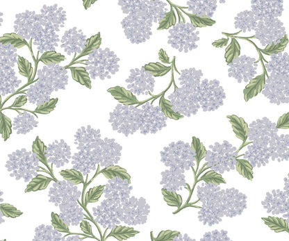 Hydrangea Peel & Stick Wallpaper - Lilac & White