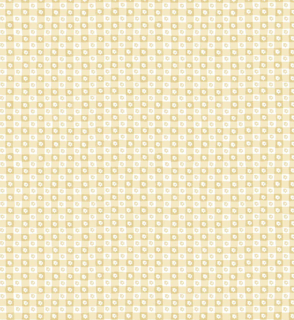 Daisy Gingham Peel & Stick Wallpaper Sample - Gold