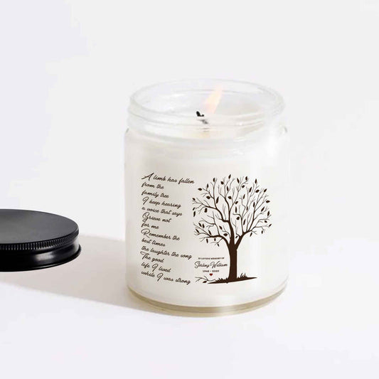 A Limb Has Fallen Memorial Candle, Sympathy Candle Gifts, In Loving Memory Candle