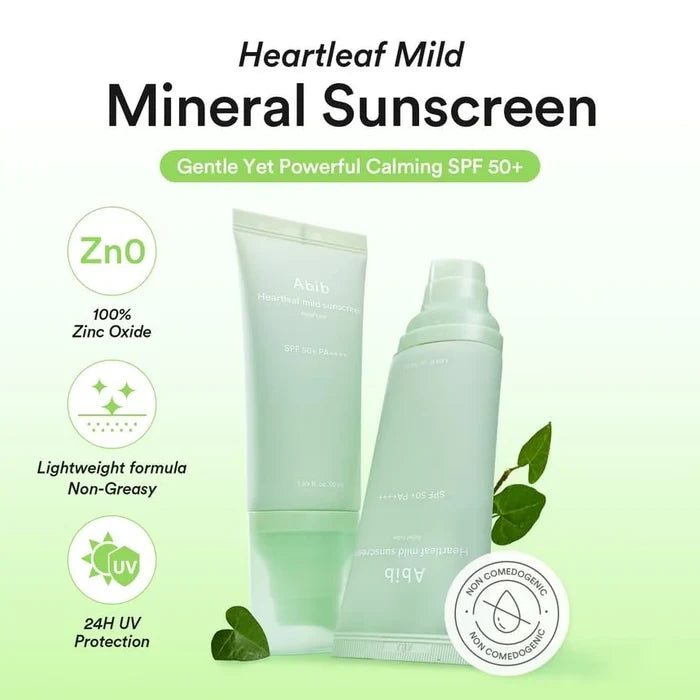 Abib Heartleaf Mild Sunscreen Relief Tube 50ml