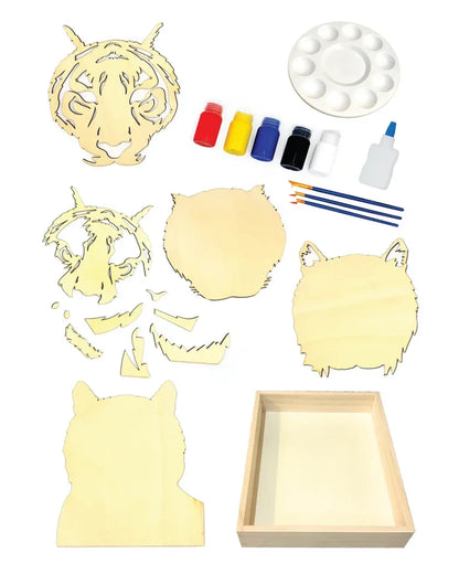 Abstract Athlete Get Stacked Paint & Puzzle Kit - Tiger -Begin Again (7166503223343)