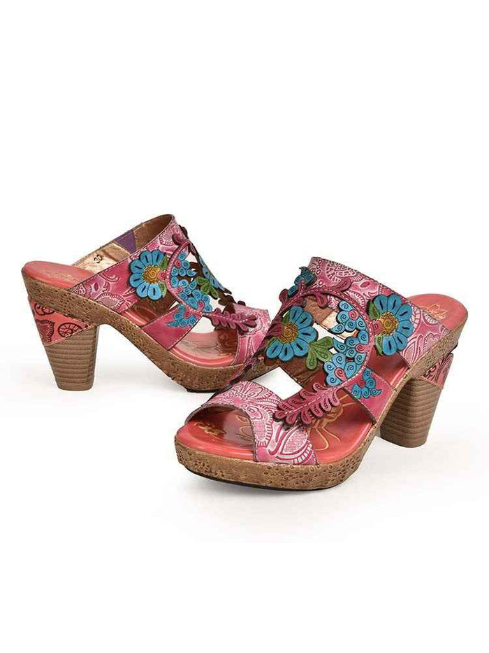 Addyson Fish Mouth Genuine Leather Sandals