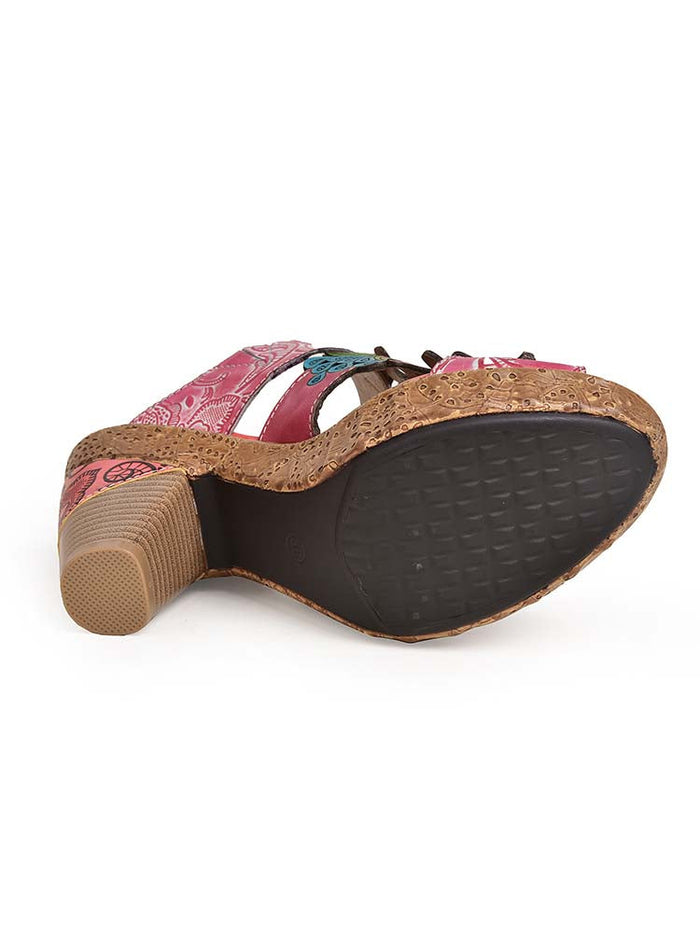 Addyson Fish Mouth Genuine Leather Sandals