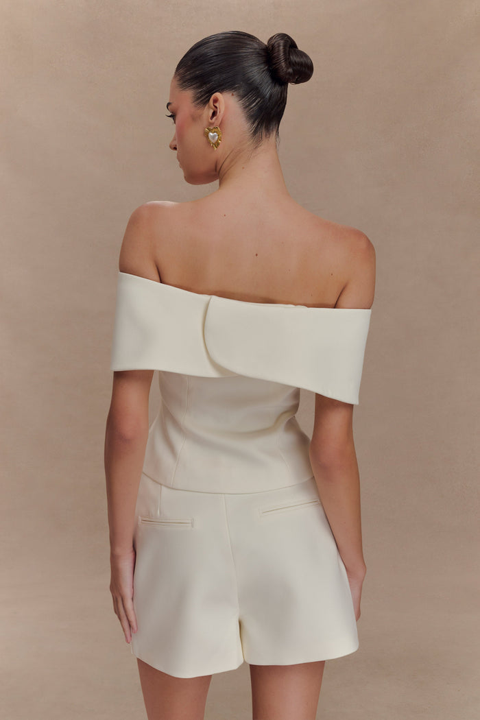 Alix Suiting Mini Skort - Ivory