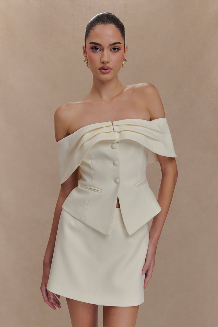 Alix Suiting Mini Skort - Ivory