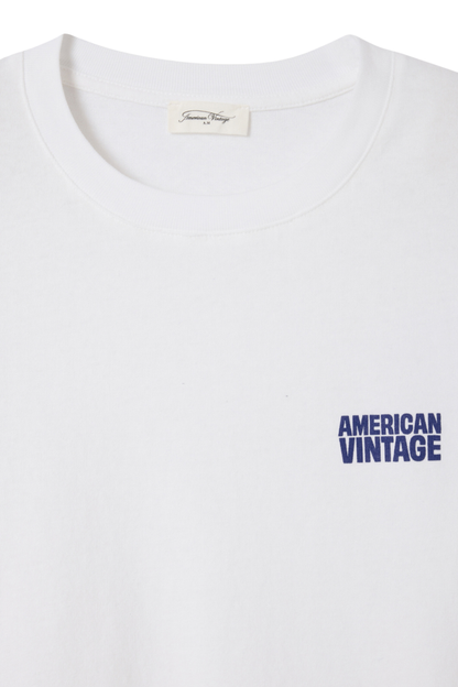 American Vintage Ykobow Cotton T-Shirt – Blanc by american vintage Shop american vintage at Dotique for classic casualwear