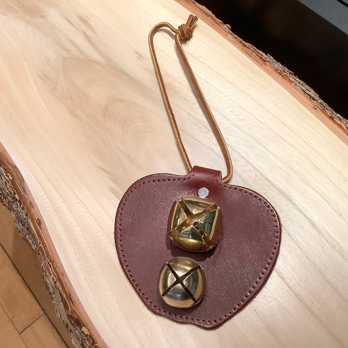 Apple with leather cord
