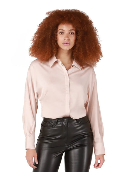 Antique Blush Satin Blouse Acorn Home + Apparel