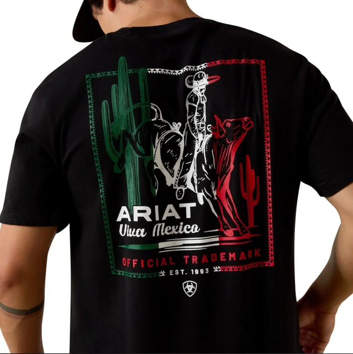Ariat Men's Buckin Baqueno S/S Graphic Tee in Black