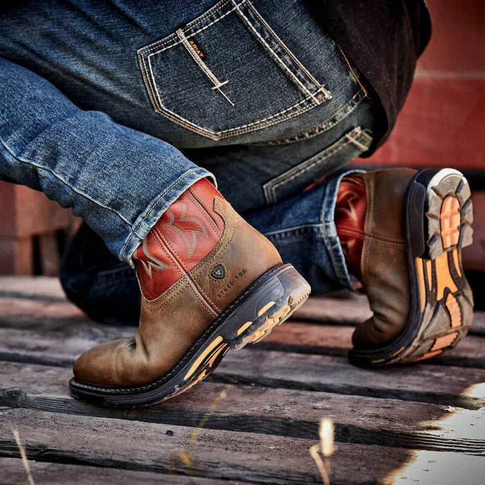 Ariat Men's WorkHog Wide Square Toe Steel Toe Work Boot