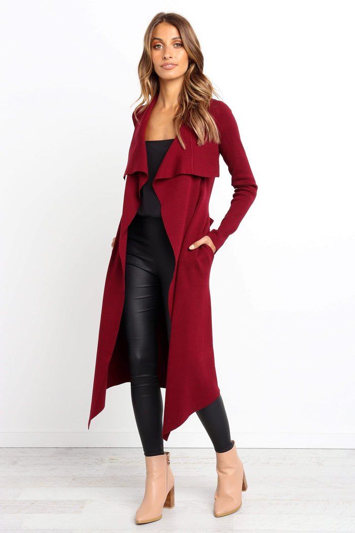 Petal and Pup USA KNITWEAR Audrina Cardigan - Berry