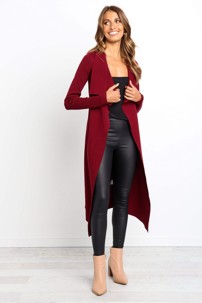Petal and Pup USA KNITWEAR Audrina Cardigan - Berry