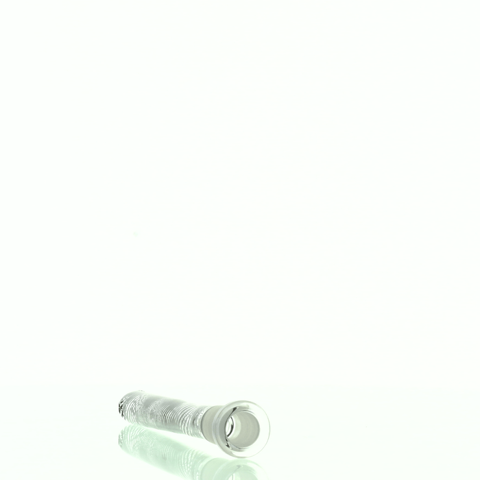 Close-up of AUGY GLASS Fully Worked Downstem 5.5in 109 showing glass craftsmanship