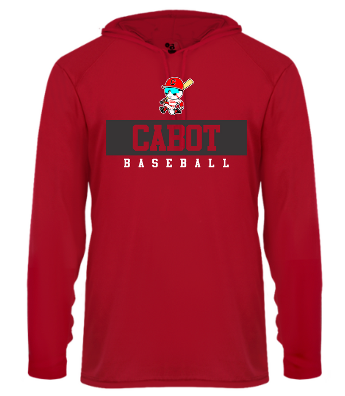 Badger 100% Long Sleeve Hooded Tee Shirt