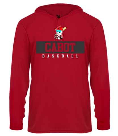 Badger 100% Long Sleeve Hooded Tee Shirt