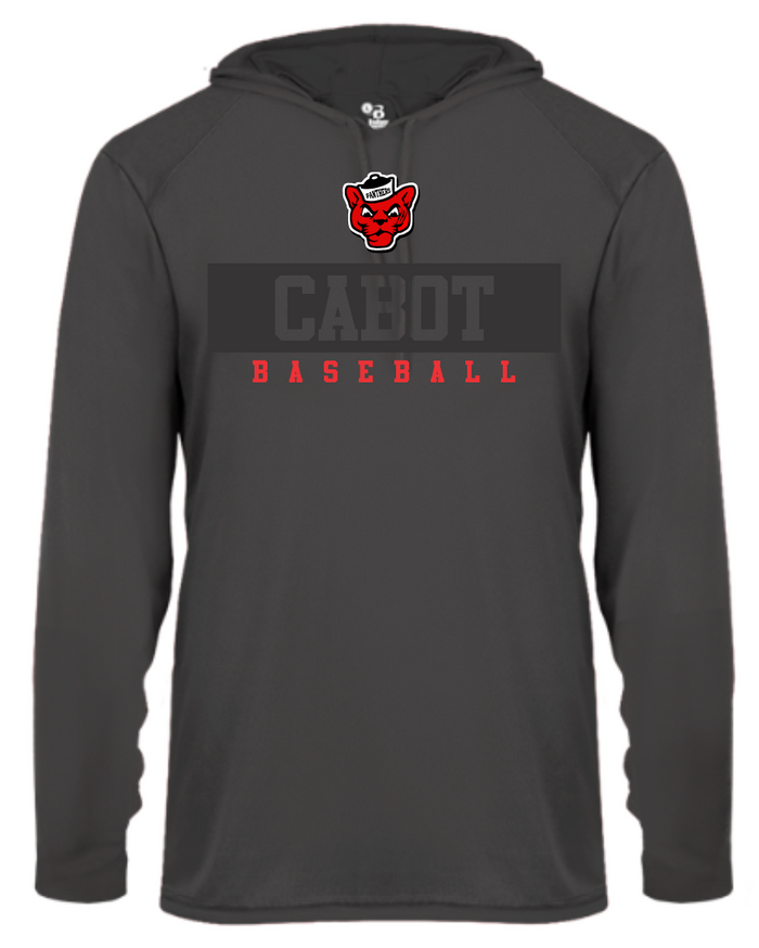 Badger 100% Long Sleeve Hooded Tee Shirt