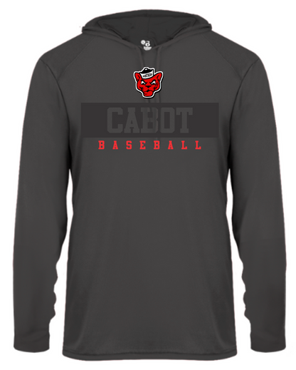 Badger 100% Long Sleeve Hooded Tee Shirt