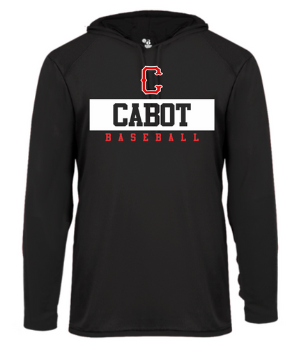 Badger 100% Long Sleeve Hooded Tee Shirt