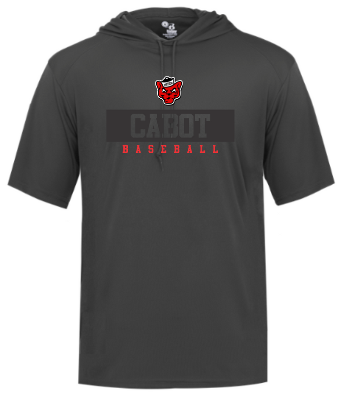 Badger 100% Short Sleeve Hooded Tee Shirt
