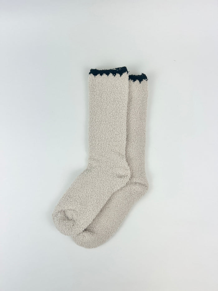 Barefoot Dreams Blanket Stitch Stone Socks Loungewear in at Wrapsody