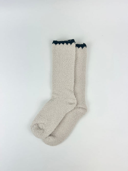 Barefoot Dreams Blanket Stitch Stone Socks Loungewear in at Wrapsody