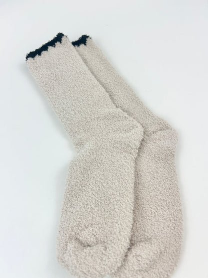 Barefoot Dreams Blanket Stitch Stone Socks Loungewear in at Wrapsody