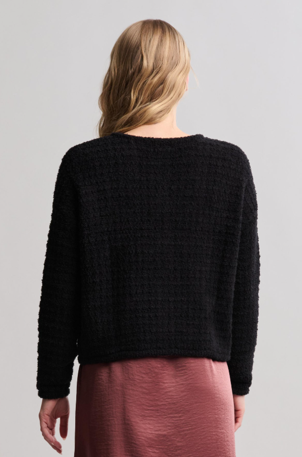 Barefoot Dreams Button Cardigan Black Outerwear in at Wrapsody