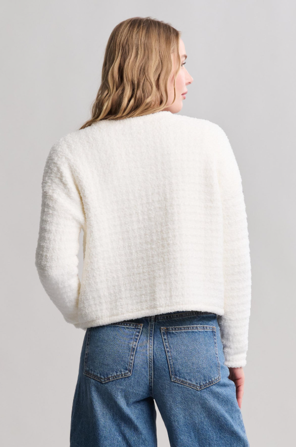 Barefoot Dreams Button Cardigan Pearl Outerwear in at Wrapsody