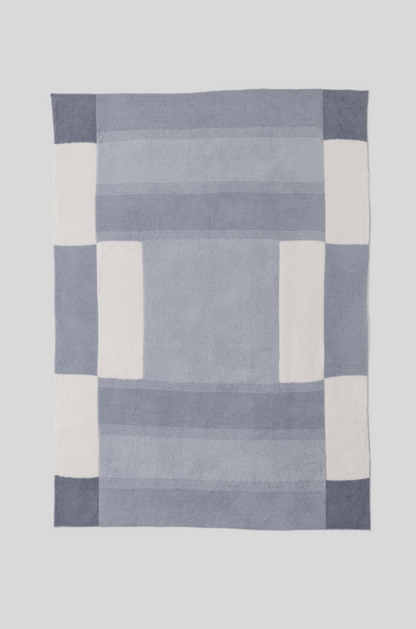 Barefoot Dreams Costa Block Moonwater Throw Blankets & Throws in at Wrapsody