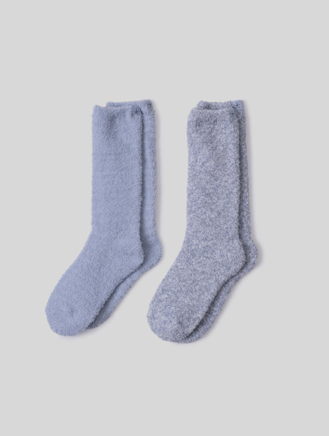 Barefoot Dreams CozyChic Socks Snow Drop Set Loungewear in at Wrapsody