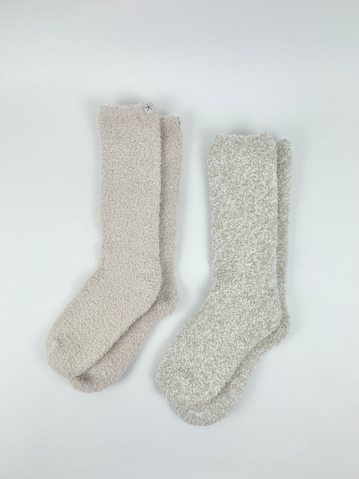 Barefoot Dreams CozyChic Stone Sock Set Loungewear in at Wrapsody